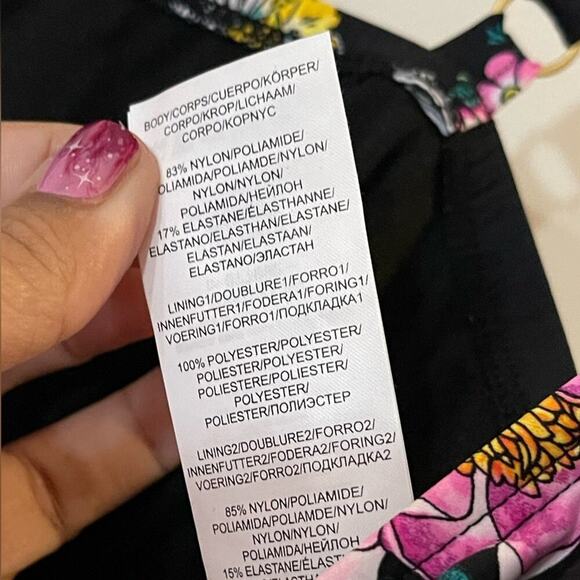 KENNETH COLE REACTION Bloomin Beauty One-piece Swimsuit - NWT - 1X - Picture 9 of 10